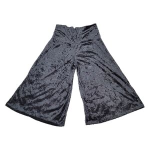 Vintage 90s Y2K Size 3XL Mai Tai Gaucho Pants Black Crush Velvet Velour